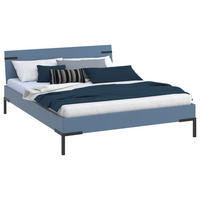 BETT 160/200 cm  in Blau  - Blau/Schwarz, Design, Metall (160/200cm) - Xora