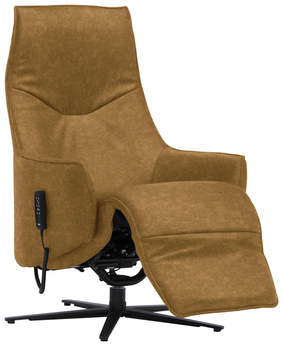RELAXSESSEL in Leder Senfgelb  - Anthrazit/Senfgelb, Design, Leder/Metall (70/85/112cm) - Himolla Komfortklass