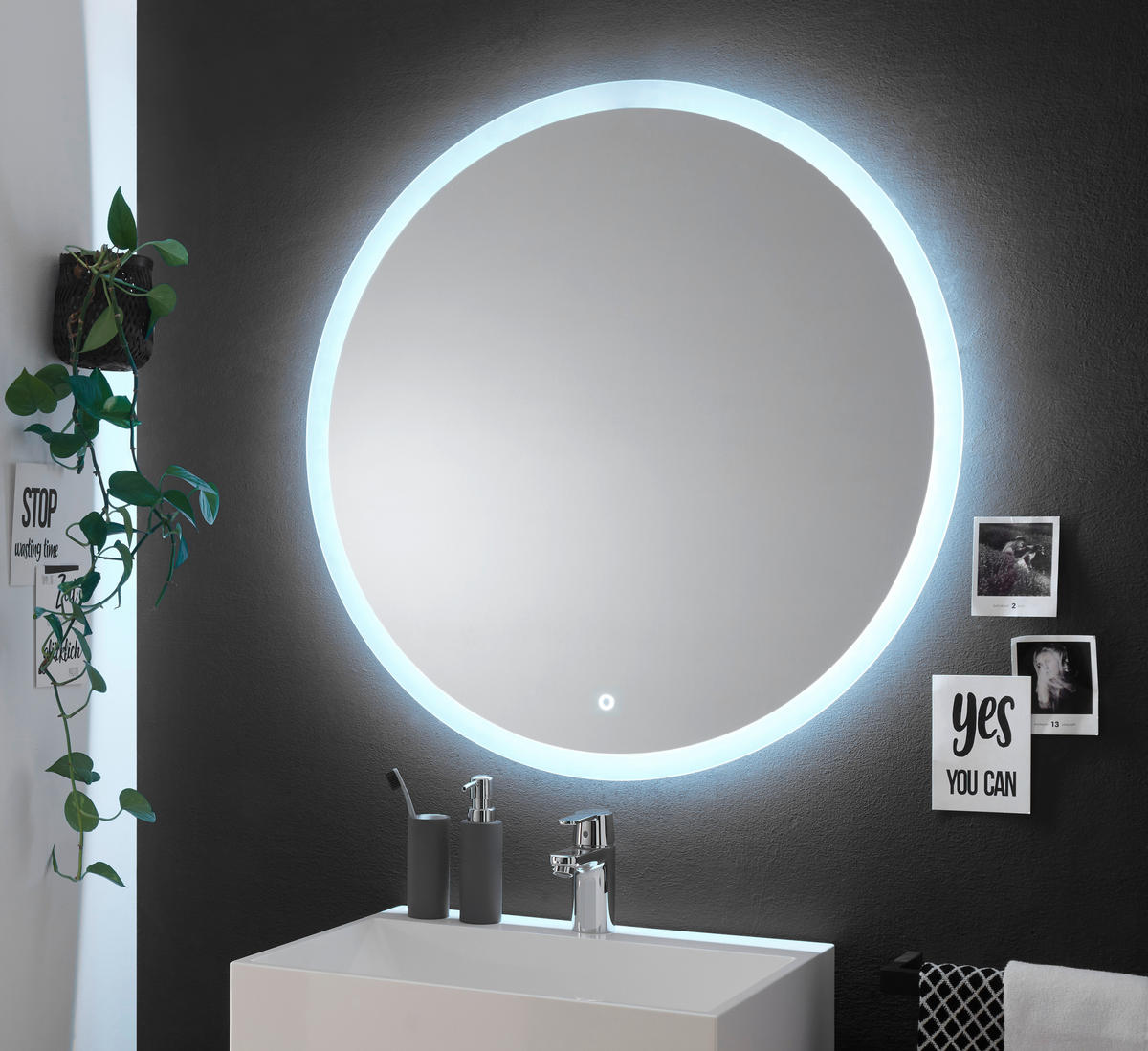 BADEZIMMERSPIEGEL 80/80/4 cm  - Silberfarben, KONVENTIONELL, Glas (80/80/4cm) - home24