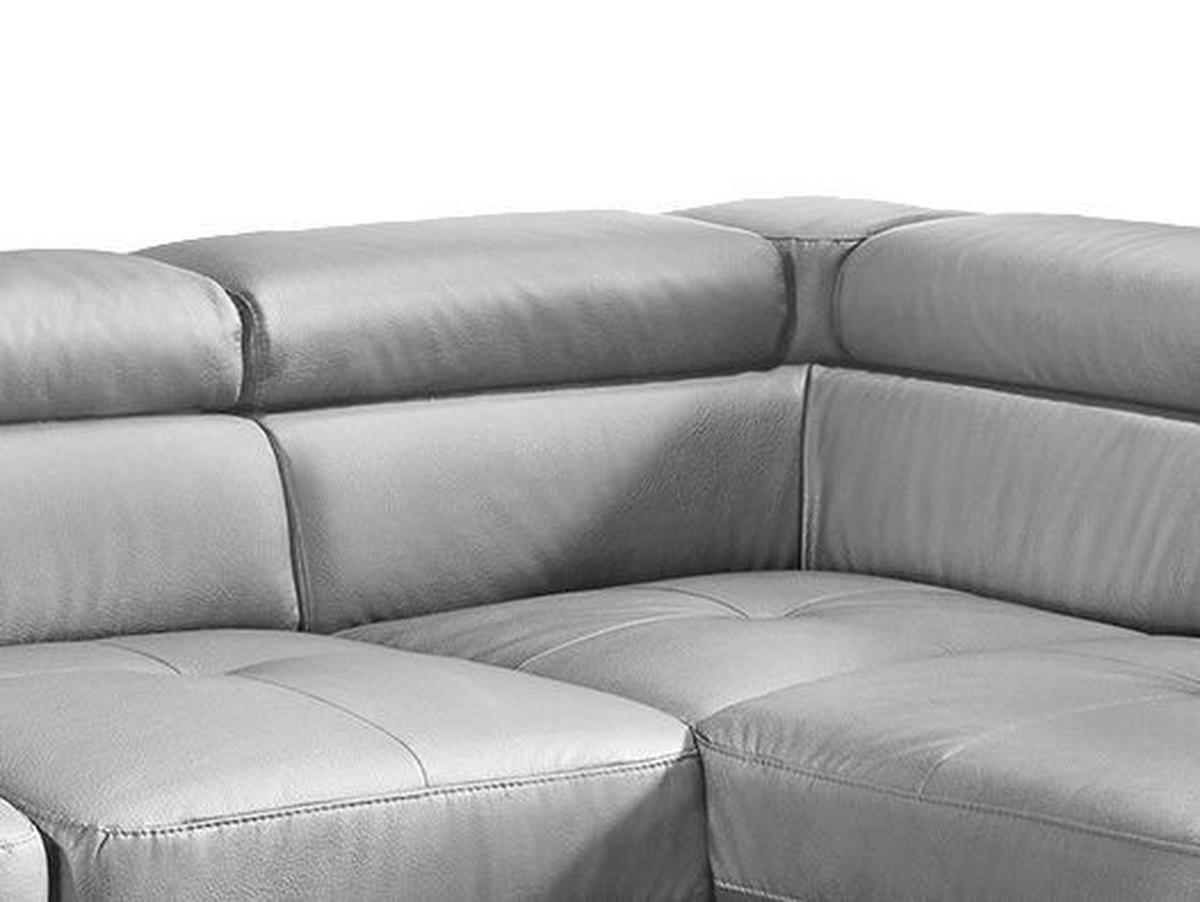 ECKSOFA in Echtleder Rot  - Chromfarben/Rot, Design, Leder/Metall (227/168cm) - Livetastic