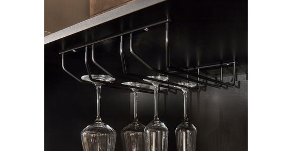 SIDEBOARD Mosel Weinschrank 125/120/58 cm  - Schwarz, KONVENTIONELL, Holzwerkstoff/Metall (125/120/58cm) - Carryhome