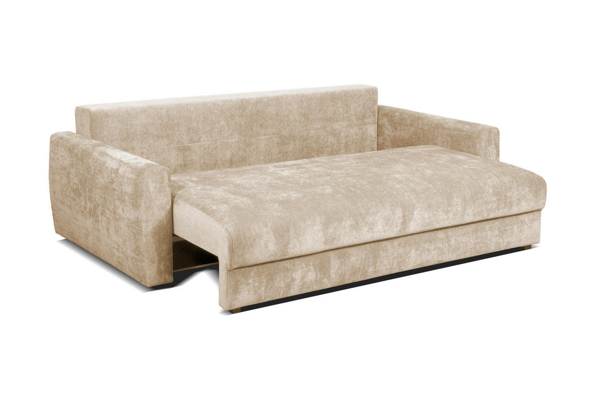 SCHLAFSOFA Chenille Beige  - Beige, Design, Textil (238/90/116cm) - Livetastic