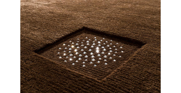 WOLLTEPPICH 170/240 cm Princess Svarowski Braun  - Braun, KONVENTIONELL, Textil (170/240cm) - Linea Natura