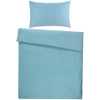 BETTWÄSCHESET Satin 160/210 cm  65 cm/100 cm  - Blau, Basics, Textil (160/210cm) - Ambiente