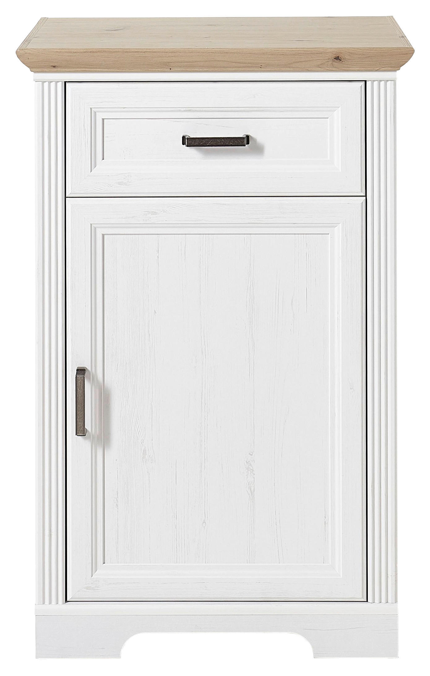 SCHUHSCHRANK Eichefarben, Pinienfarben  - Eichefarben/Grau, ROMANTIK / LANDHAUS, Holzwerkstoff/Metall (65/102/41cm) - Landscape