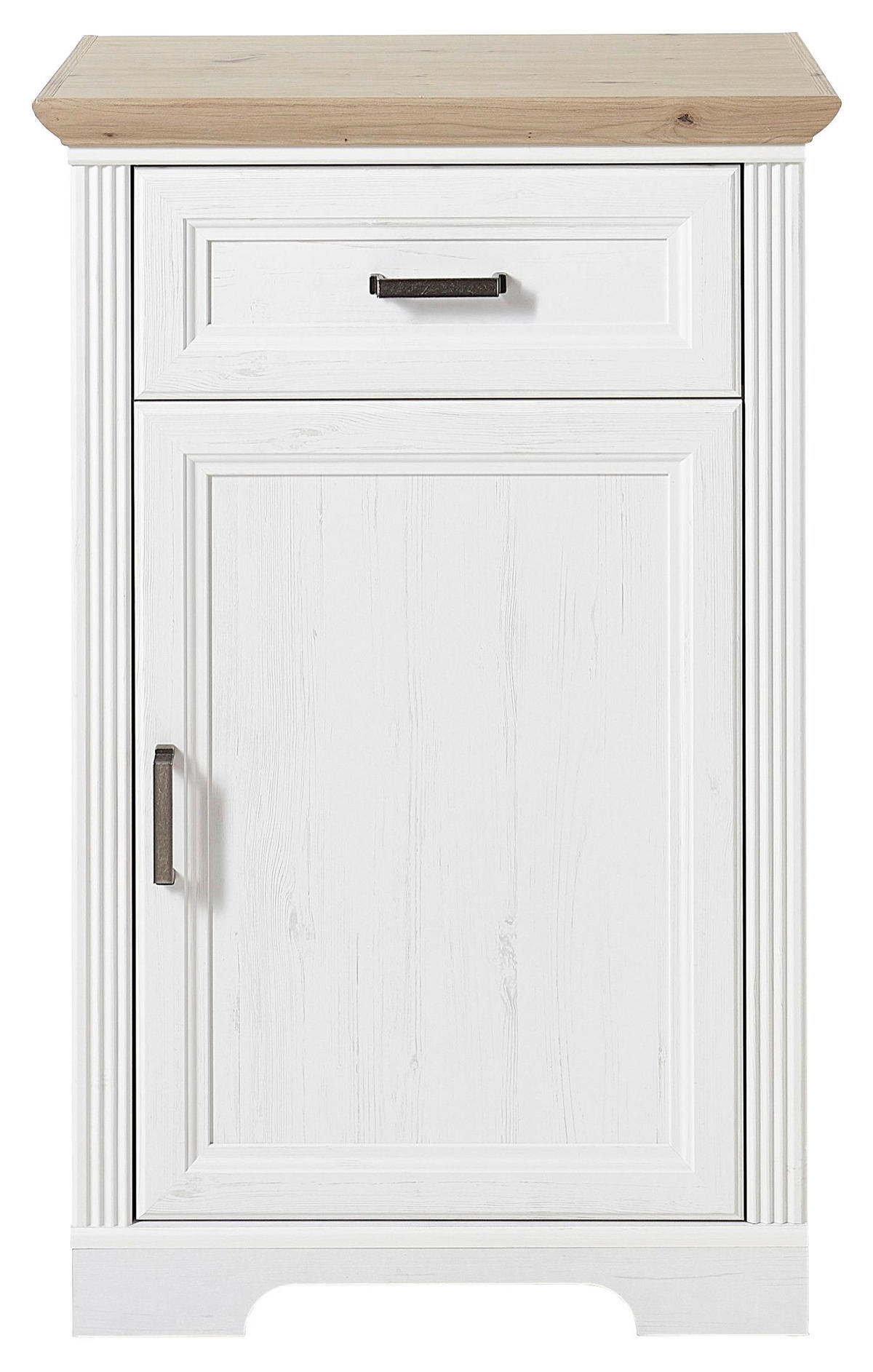SCHUHSCHRANK Eichefarben, Pinienfarben  - Eichefarben/Grau, ROMANTIK / LANDHAUS, Holzwerkstoff/Metall (65/102/41cm) - Landscape