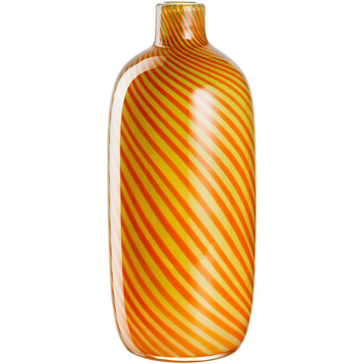VASE  - Gelb/Orange, KONVENTIONELL, Glas (13,50/32,00/13,50cm) - Leonardo
