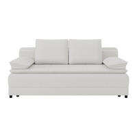 SCHLAFSOFA in Webstoff Weiss  - Weiss/Schwarz, Modern, Kunststoff/Textil (202/73-92/105cm) - MID.YOU