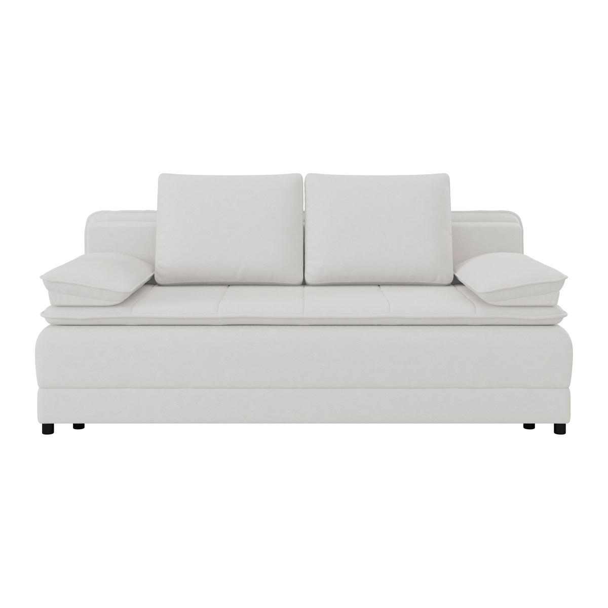 SCHLAFSOFA in Webstoff Weiss  - Weiss/Schwarz, Modern, Kunststoff/Textil (202/73-92/105cm) - MID.YOU