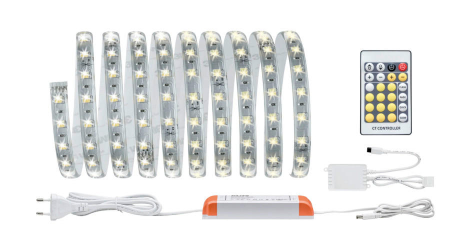 LED TRAKA Led-Strip Basis-Set  - bijela, Basics, plastika (1,25/300cm) - Paulmann