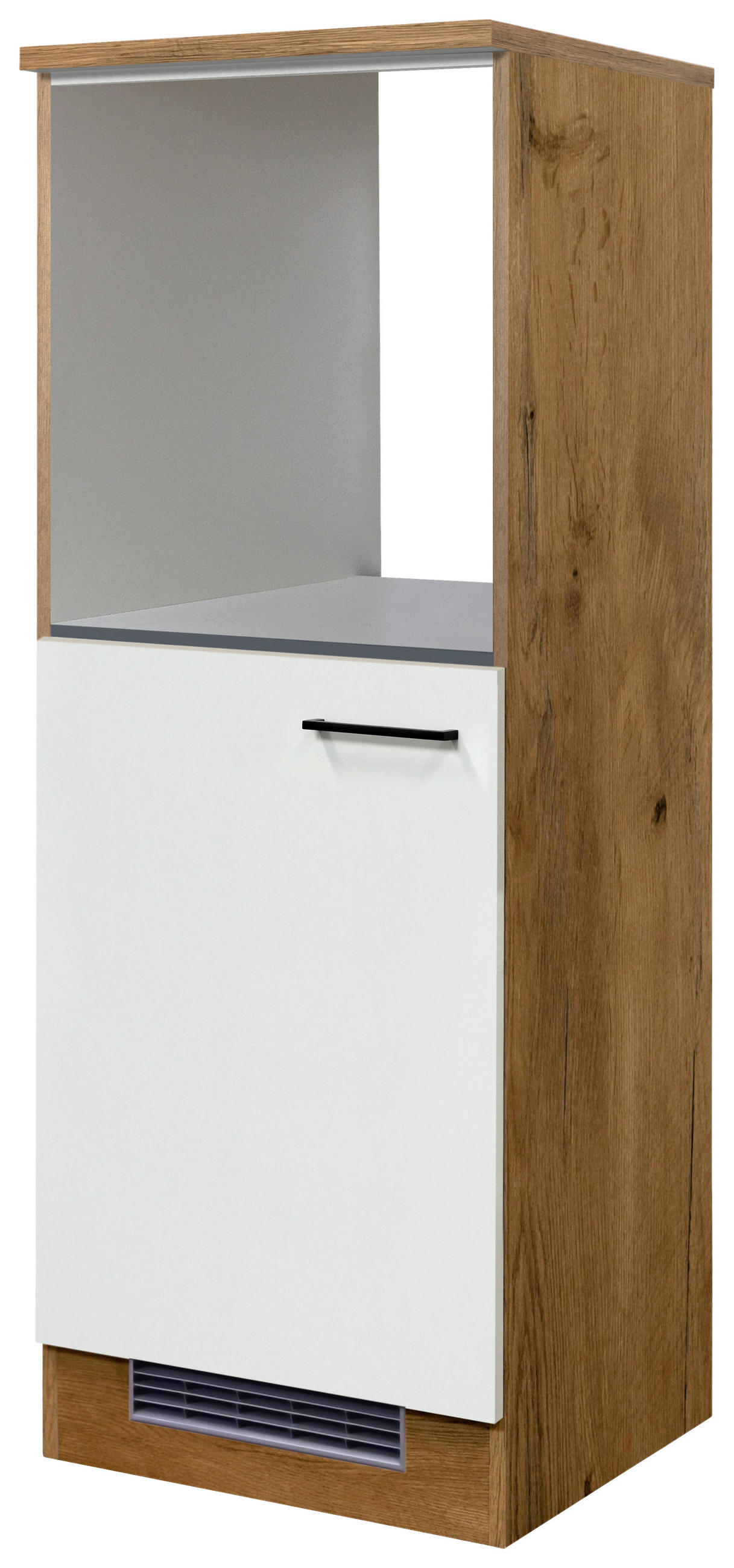 GERÄTEUMBAUSCHRANK 60/168,5/60 cm  in Eichefarben, Magnolie  - Eichefarben/Magnolie, KONVENTIONELL, Holzwerkstoff/Metall (60/168,5/60cm) - FlexWell