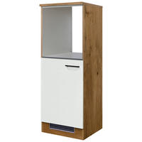 GERÄTEUMBAUSCHRANK 60/168,5/60 cm  in Eichefarben, Magnolie  - Eichefarben/Magnolie, KONVENTIONELL, Holzwerkstoff/Metall (60/168,5/60cm) - FlexWell