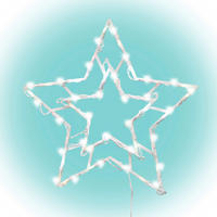 LED KARÁCSONYI FIGURA - fehér, Basics, műanyag (33/33/4cm)