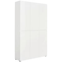 SCHUHSCHRANK Weiß  - Schwarz/Weiß, Design, Holzwerkstoff/Kunststoff (120/200/34cm) - home24