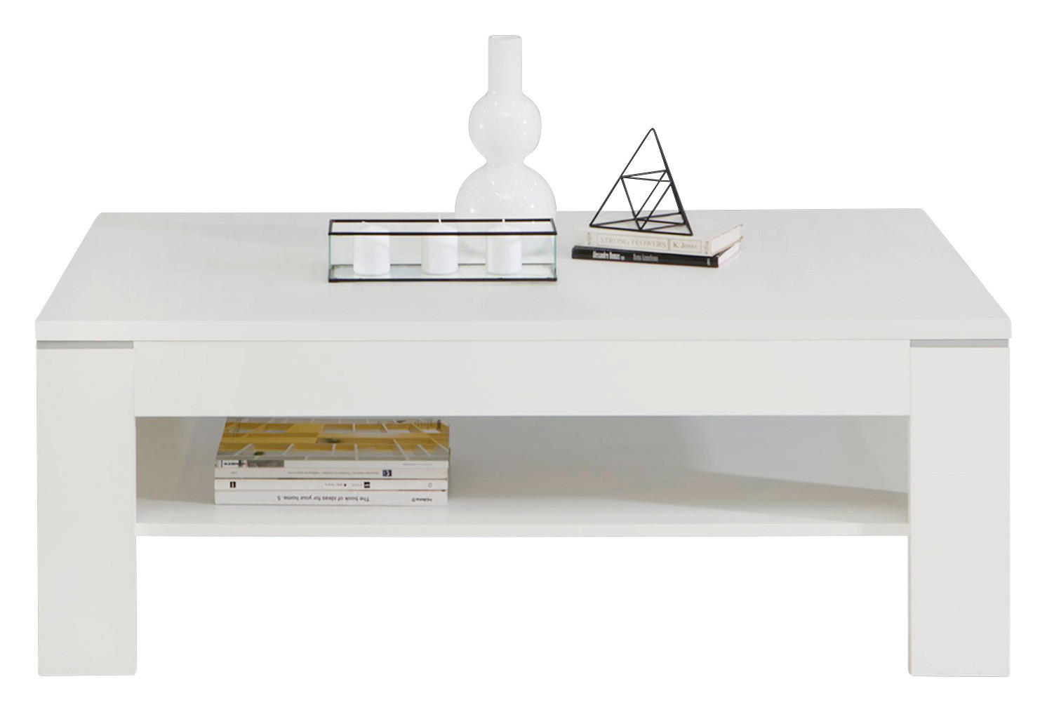 COUCHTISCH 120/75/43 cm rechteckig Weiß  - Weiß, KONVENTIONELL, Holzwerkstoff (120/75/43cm) - Hom`in