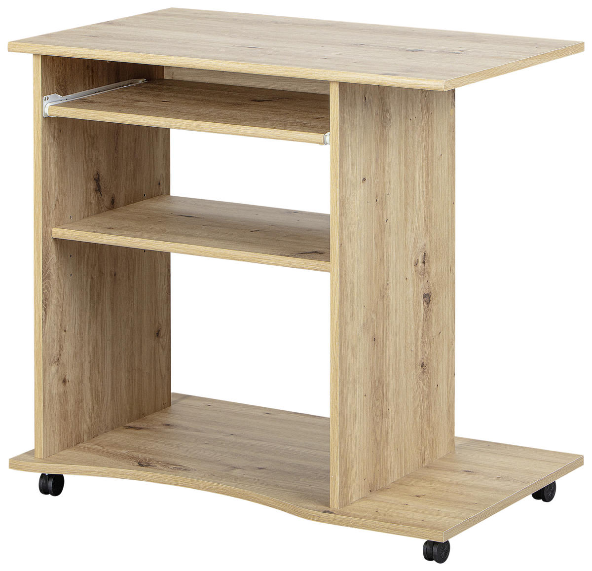 PC STŮL, barvy dubu, 80/50/75 cm - barvy dubu, Konvenční, kompozitní dřevo/plast (80/50/75cm) - MID.YOU