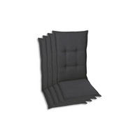 SESSELAUFLAGENSET in Anthrazit Uni  - Anthrazit, Basics, Textil (50/7/120cm)