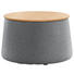 HOCKER in Holz, Textil Grau, Eichefarben - Eichefarben/Grau, Design, Holz/Textil (77/43cm) - Innovation HOCKER in Holz, Textil Grau, Eichefarben - Eichefarben/Grau, Design, Holz/Textil (77/43cm) - Innovation