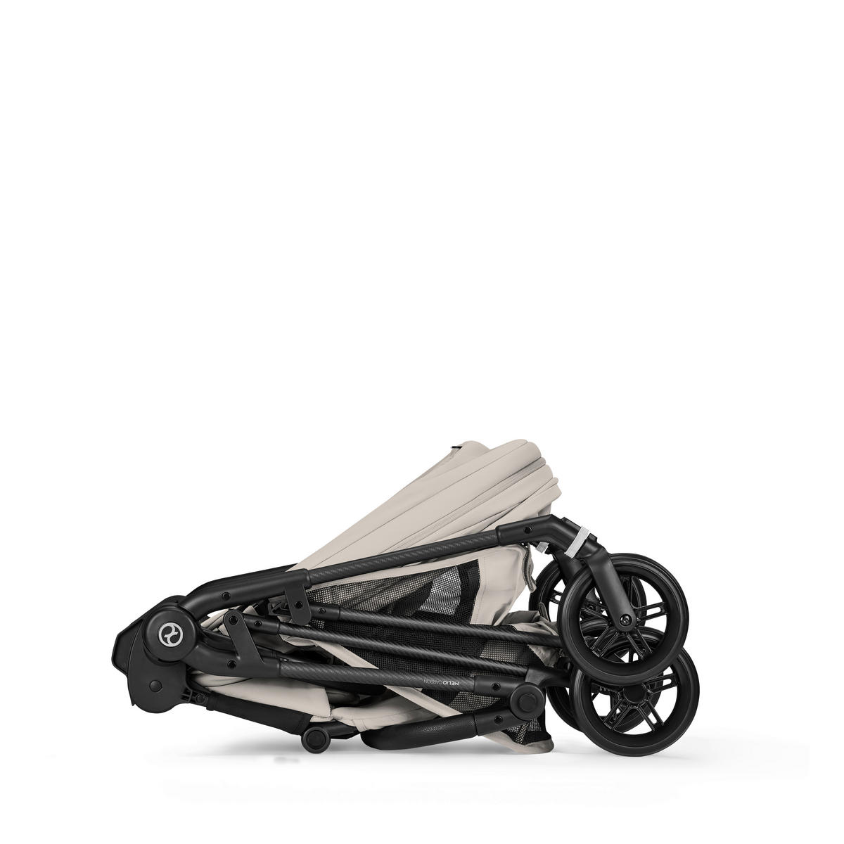 KINDERWAGEN Melio Carbon  - Hellgrau/Schwarz, Basics, Textil/Metall (82-91/49/96,5 - 107cm) - cybex GOLD