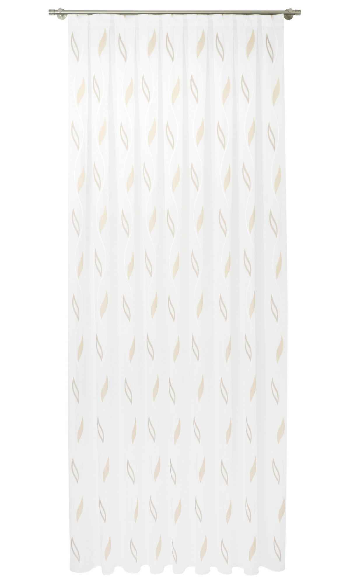 Perdea Tip Plasă  - maro/alb, Basics, textil (290cm) - Laguna