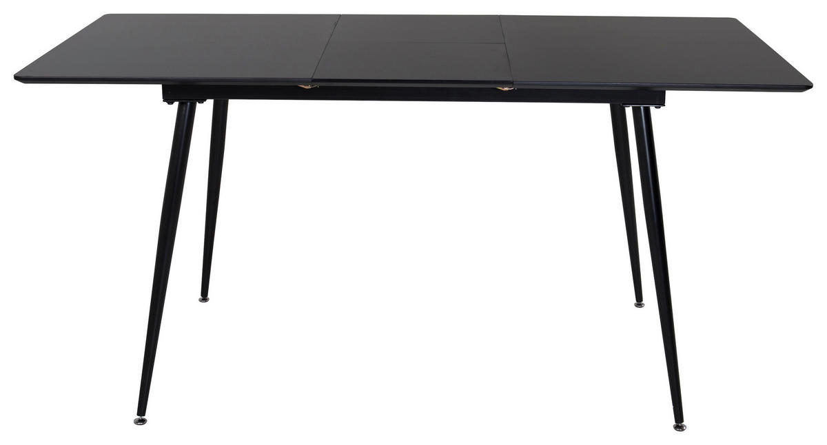 ESSTISCH furniert rechteckig Schwarz  - Schwarz, Design, Holzwerkstoff/Metall (120/90/75cm) - Livetastic