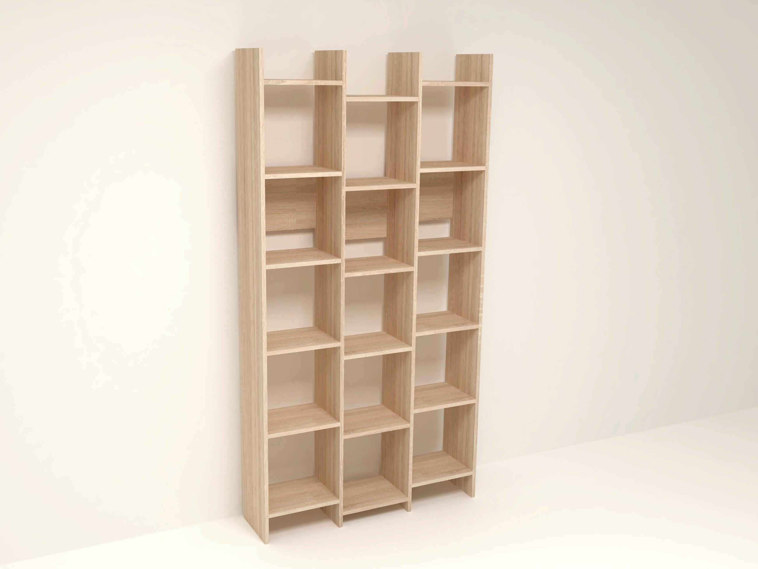 OTVORENA POLICA sonoma hrast  - sonoma hrast, Moderno, pločasti materijal (96.1/186/25cm) - Xora