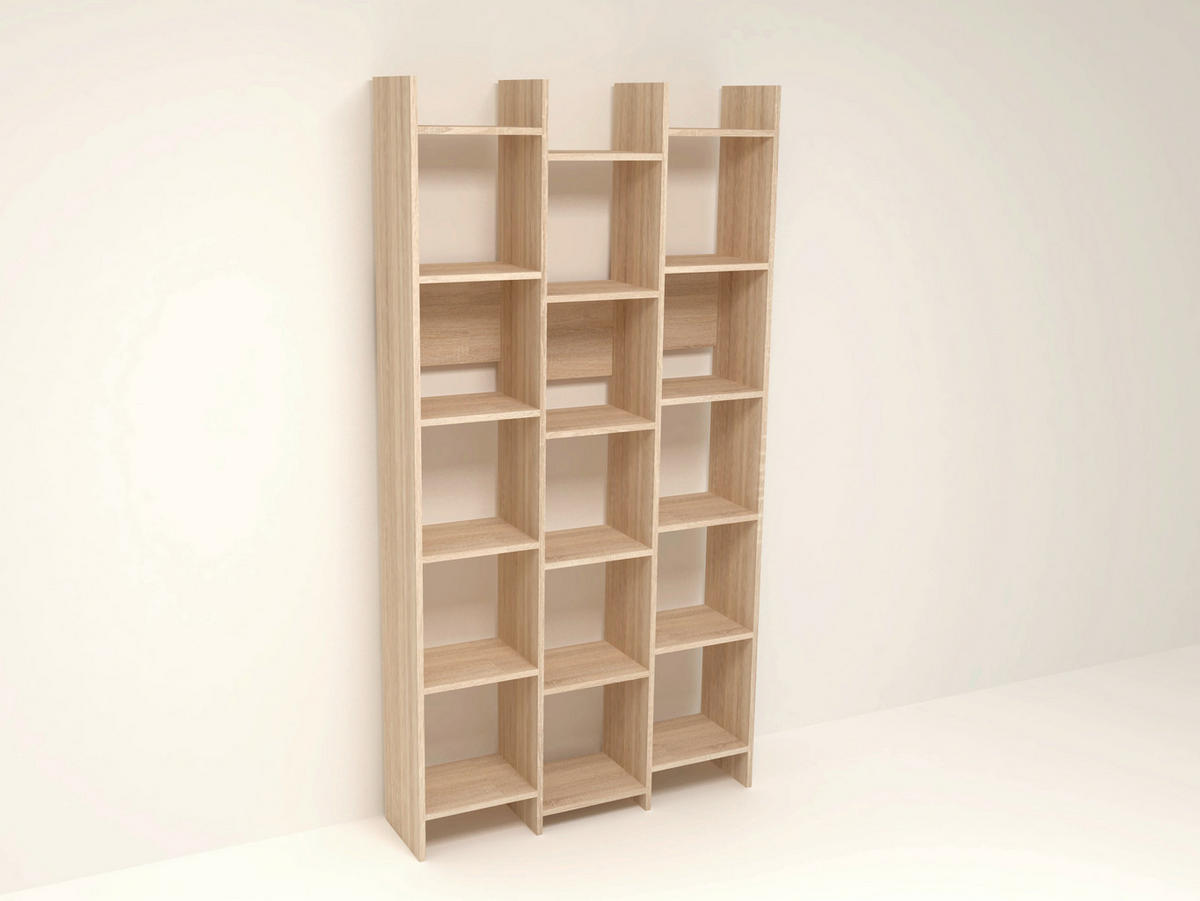 OTVORENA POLICA sonoma hrast  - sonoma hrast, Moderno, pločasti materijal (96.1/186/25cm) - Xora