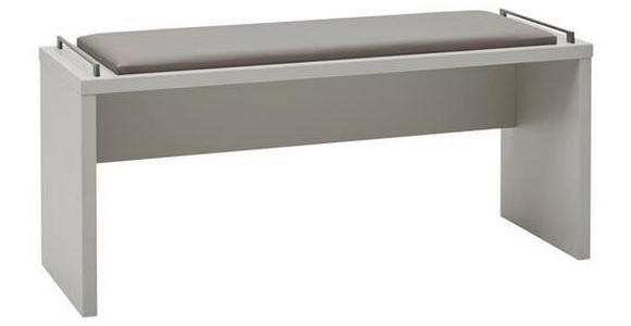 SITZBANK 120/53/40 cm Lederlook Braun, Grau - Dunkelbraun/Braun, Design, Textil (120/53/40cm) - Dieter Knoll