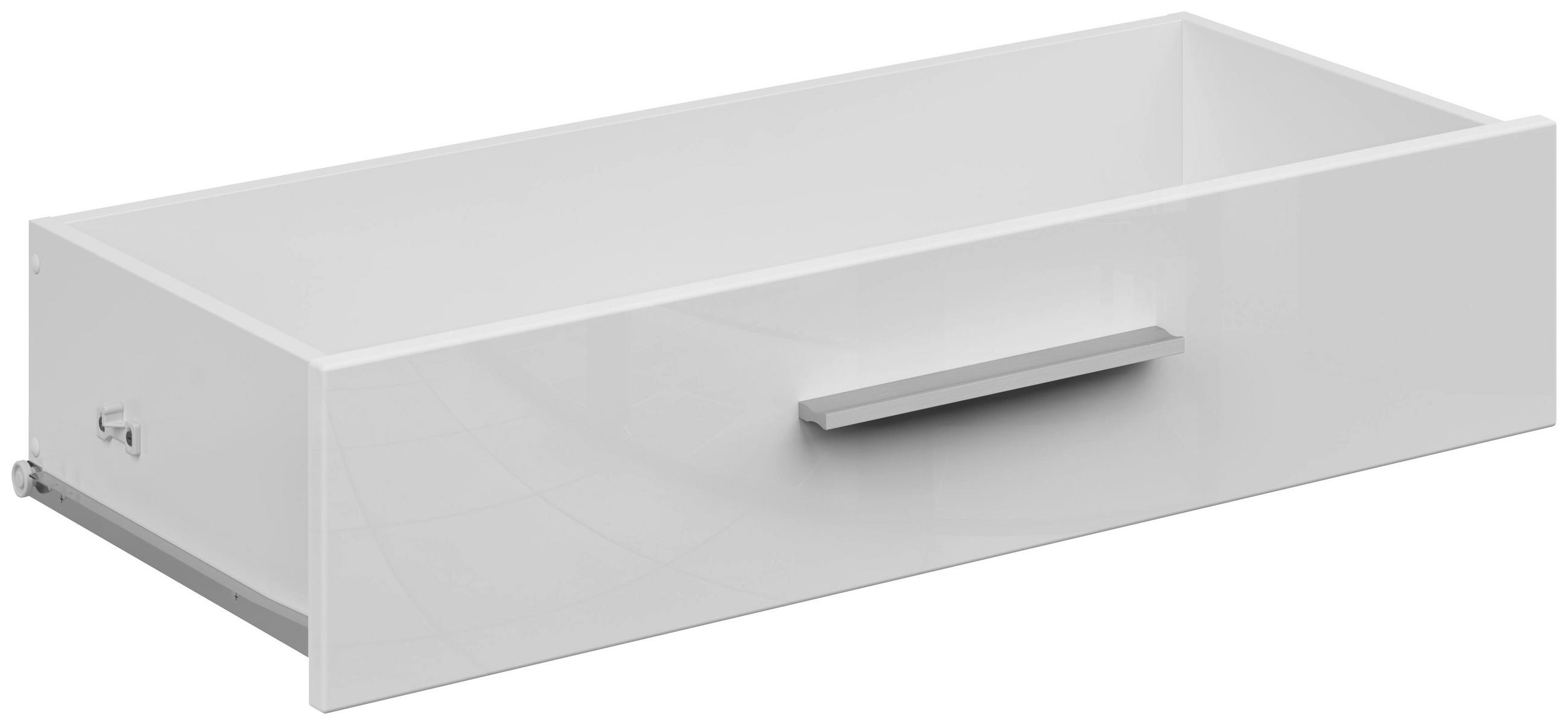 Voleo Schublade Weiß, Weiß Hochglanz 73.1x16.9x36.6 cm