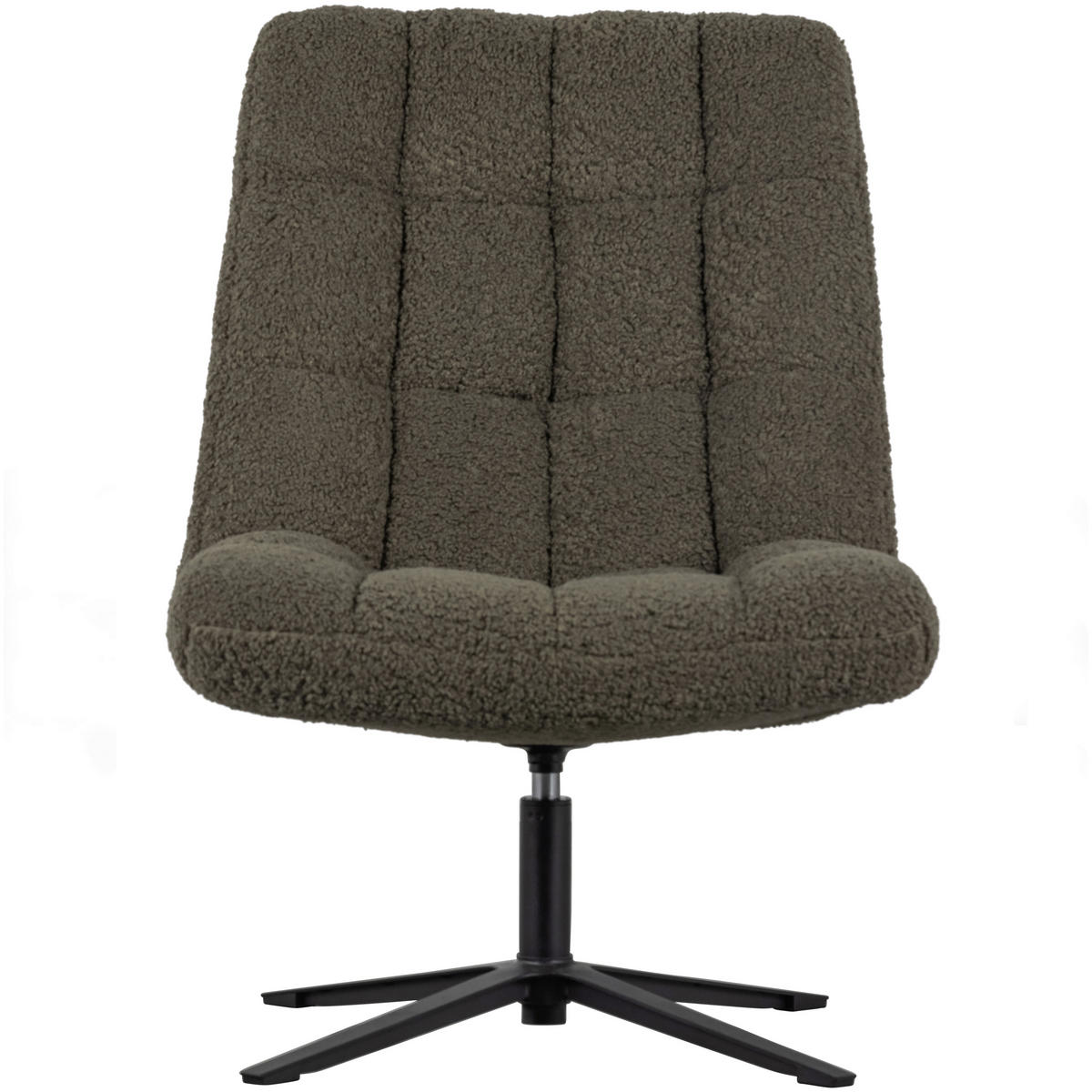SESSEL in Teddystoff Dunkelgrün  - Dunkelgrün/Schwarz, Design, Textil/Metall (70/101/85cm) - Livetastic