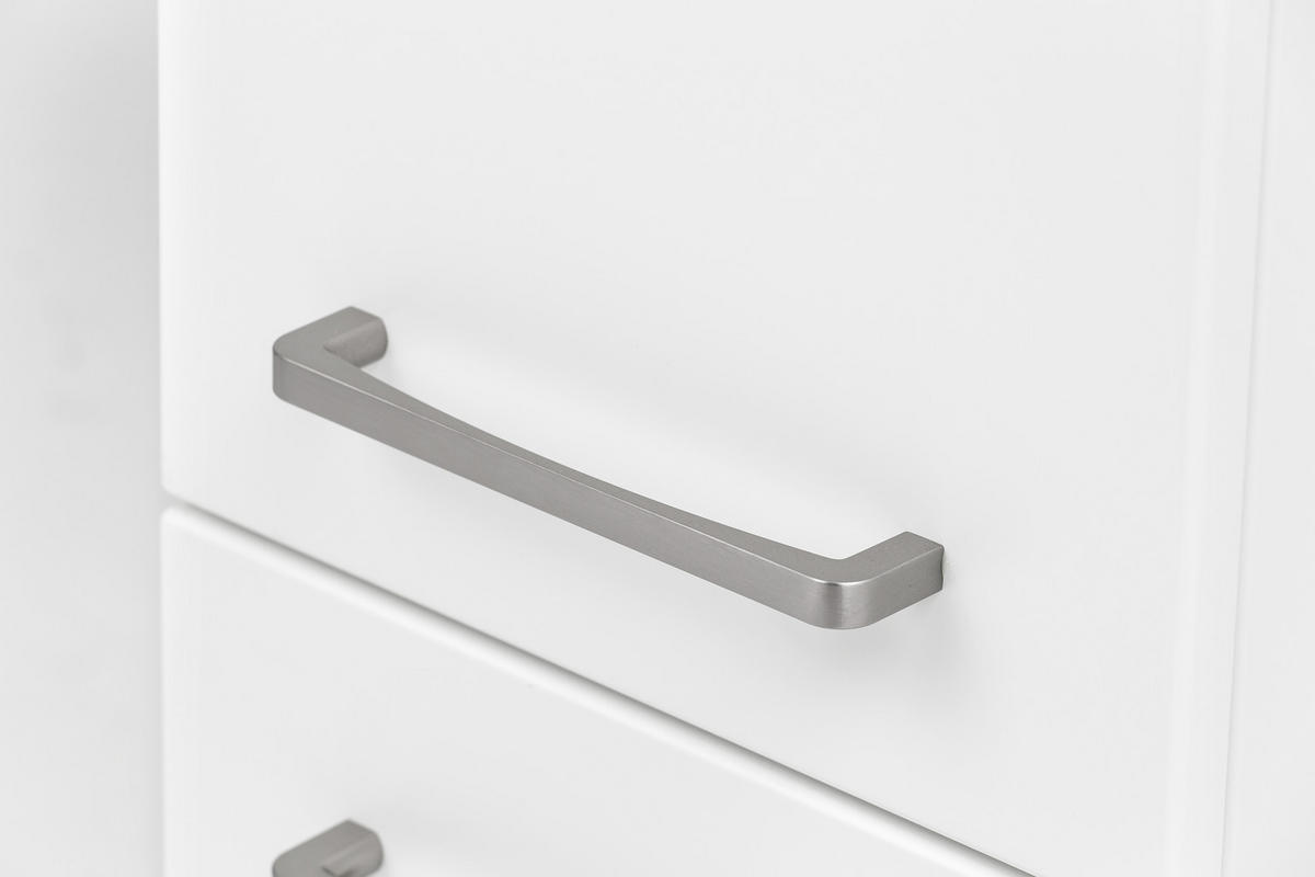 MIDISCHRANK 30/130/35 cm  - Weiss/Edelstahlfarben, Konventionell, Holzwerkstoff/Metall (30/130/35cm) - Held