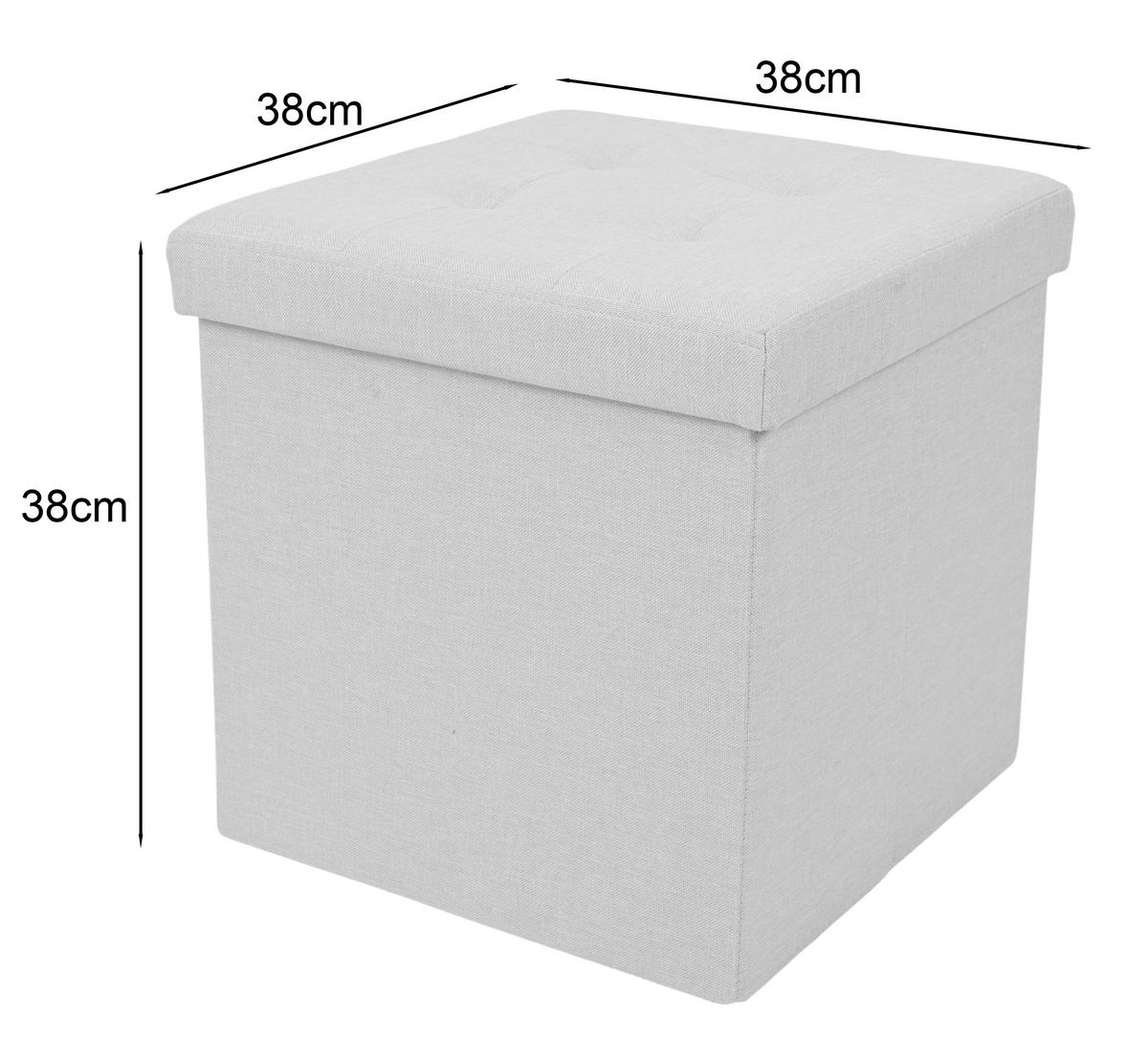 ÚLOŽNÝ BOX NA SEDENIE, textil, kompozitné drevo, 38/38/38 cm - kašmírová, Design, kompozitné drevo/textil (38/38/38cm) - Carryhome