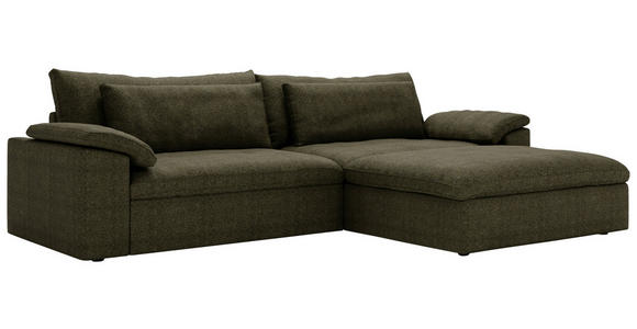 ECKSOFA  in Webstoff Grün  306/198 cm  - Schwarz/Grün, MODERN, Kunststoff/Textil (306/198cm) - Carryhome