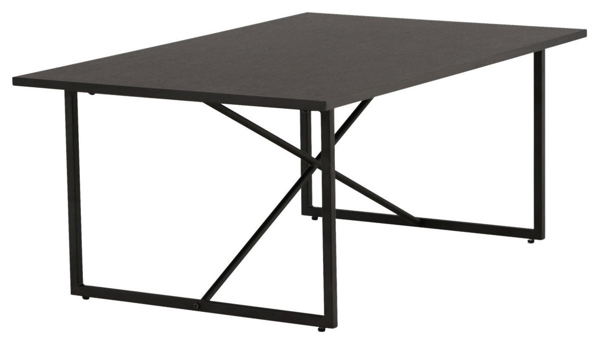 COUCHTISCH 110/70/45 cm rechteckig Schwarz  - Schwarz, Design, Holz/Metall (110/70/45cm) - Livetastic