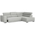 ECKSOFA Grau Struktur  - Schwarz/Grau, Design, Kunststoff/Textil (284/205cm) - Xora