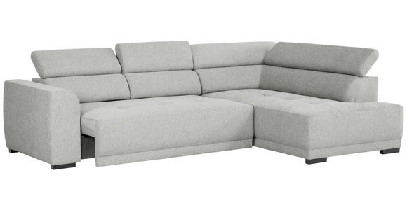 ECKSOFA Grau Struktur - Schwarz/Grau, Design, Kunststoff/Textil (284/205cm) - Xora