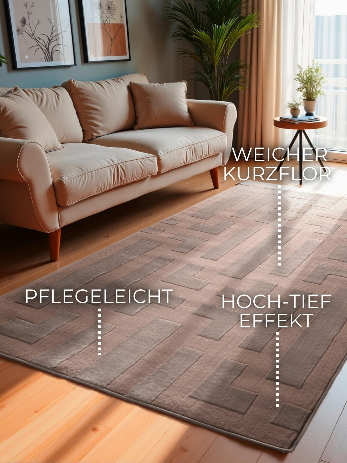 WEBTEPPICH 120/170 cm Perles Creme, Beige  - Beige/Creme, Design, Kunststoff (120/170cm) - Elle Decoration