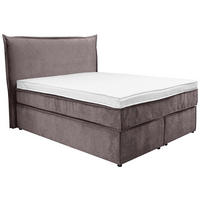 BOXSPRINGBETT 140/200 cm  in Grau  - Schwarz/Grau, KONVENTIONELL, Kunststoff/Textil (140/200cm) - Boxxx