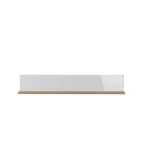 FALIPOLC 137,5/19,5/24,5 cm  - tölgyfa/fehér, Basics, faalapú anyag/Üveg (137,5/19,5/24,5cm) - Cantus
