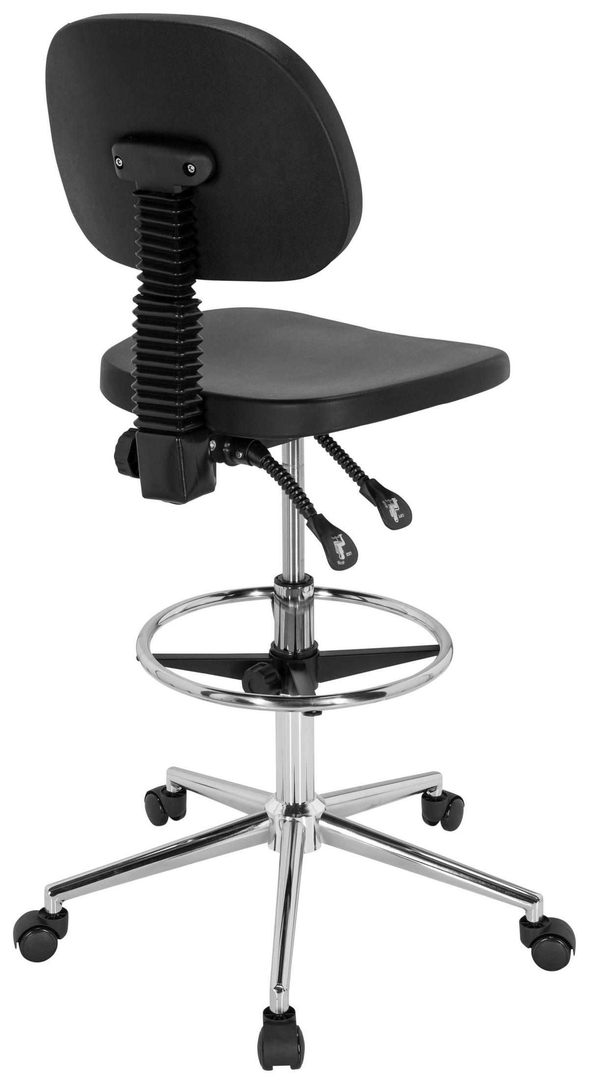 DREHHOCKER Schwarz  - Silberfarben/Schwarz, Basics, Kunststoff/Metall (44/91/50cm) - MID.YOU