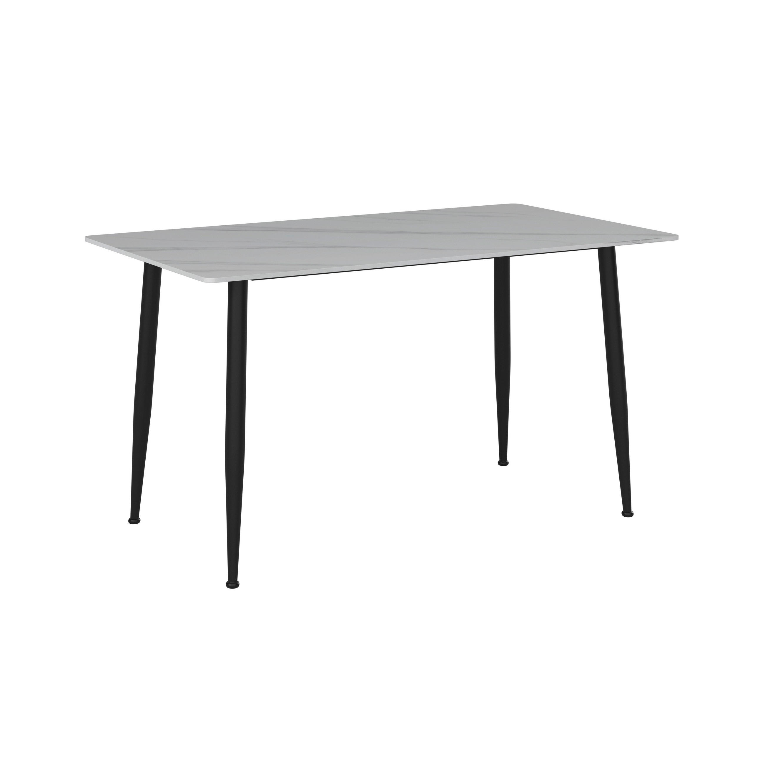 STOL ZA BLAGOVAONICU  bijela  metal, keramika      - bijela/crna, Design, metal/keramika (160/76/80cm) - P & B