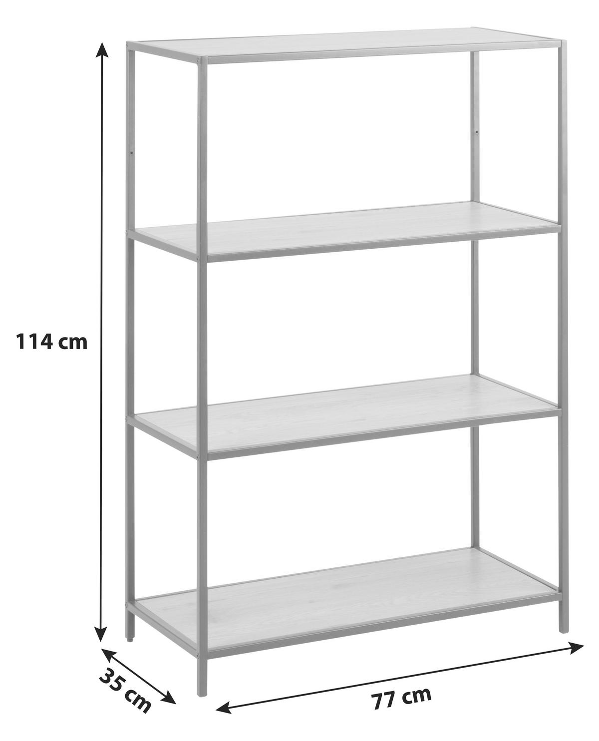 REGAL Eichefarben  - Eichefarben/Schwarz, Trend, Holzwerkstoff/Metall (77/114/35cm) - MID.YOU