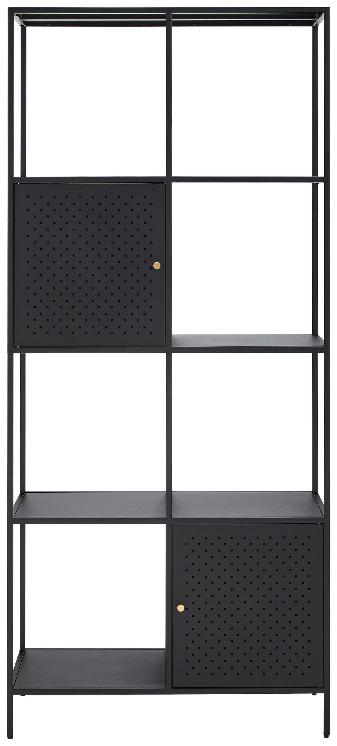 REGAL Schwarz  - Goldfarben/Schwarz, Trend, Metall (80/180/35cm) - Carryhome