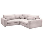 ECKSOFA  in Cord Rosa  248/248 cm  - Schwarz/Rosa, KONVENTIONELL, Kunststoff/Textil (248/248cm) - Carryhome