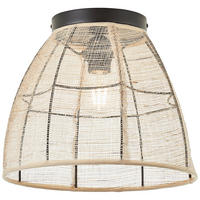 DECKENLEUCHTE  32/25 cm    - Schwarz/Naturfarben, Konventionell, Textil/Metall (32/25cm) - Brilliant