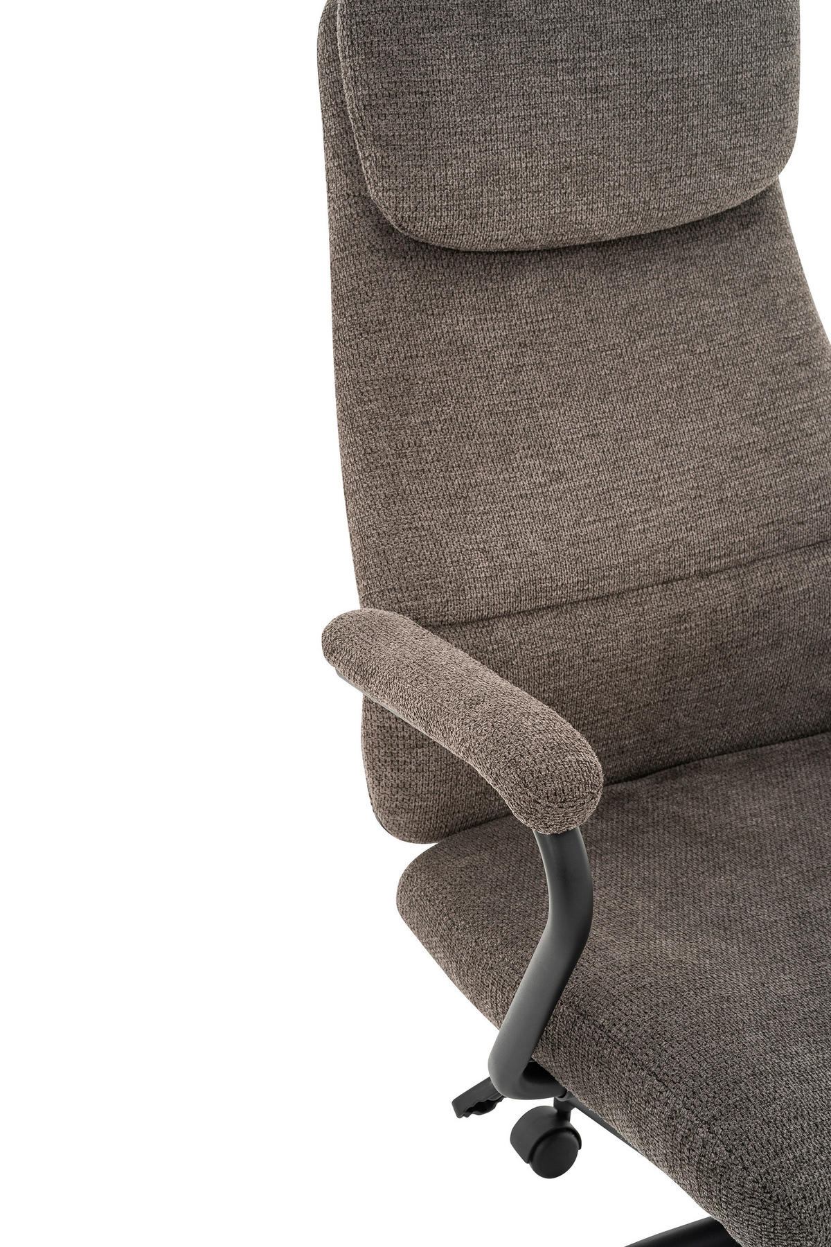 CHEFSESSEL Webstoff Schwarz, Taupe  - Taupe/Schwarz, MODERN, Kunststoff/Textil (60/108-116/67cm) - MID.YOU