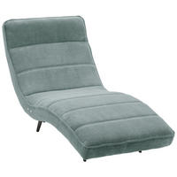 LIGGFÅTÖLJ i vävt tyg mintgrön  - mintgrön/svart, Design, metall/textil (75/158-178/58-86cm) - Livetastic