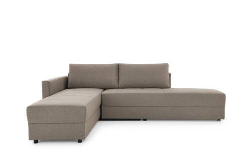 ECKSOFA Hellgrau Webstoff  - Hellgrau/Schwarz, Design, Kunststoff/Textil (287/229cm) - LOOKS by W.Joop
