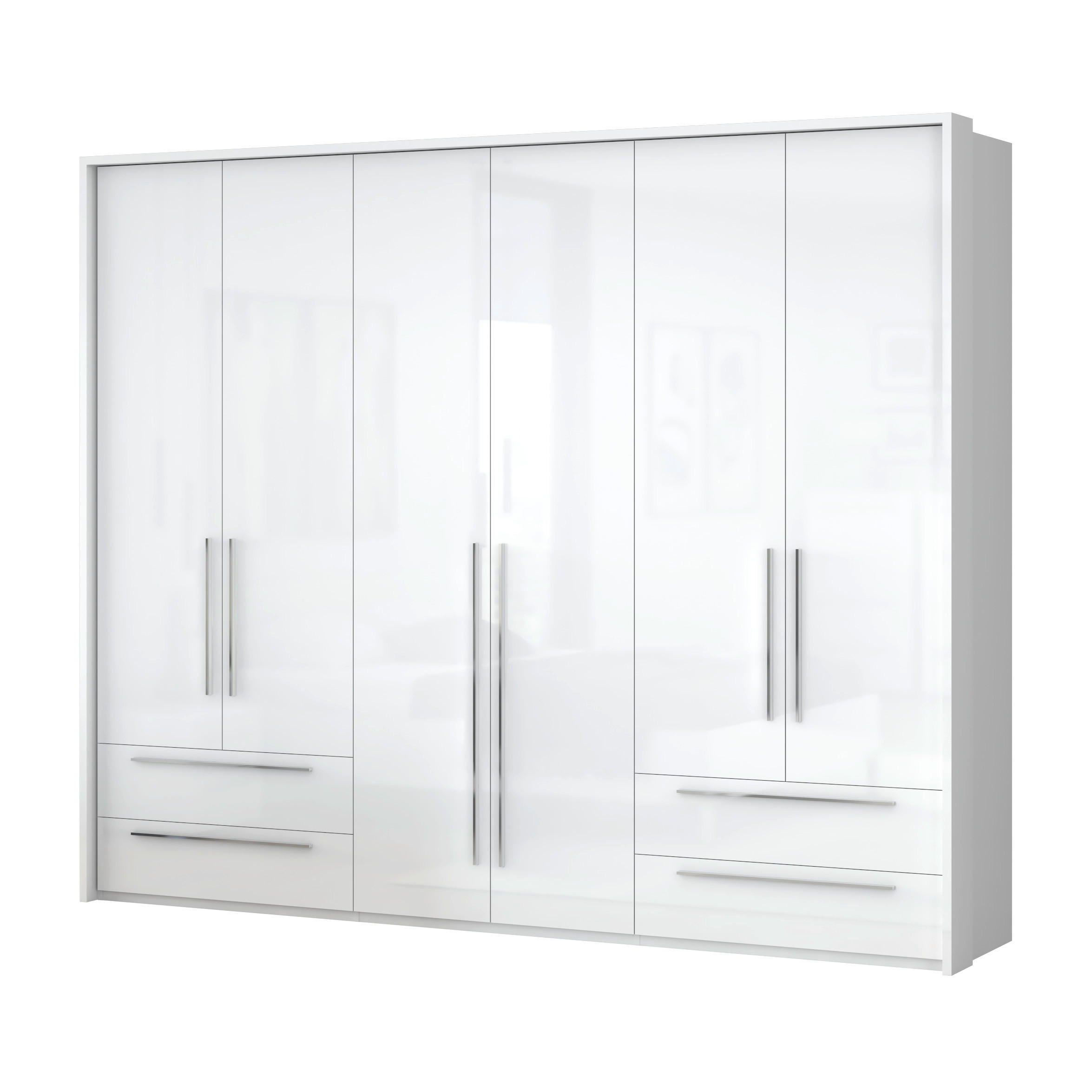 ORMAR SA KLASIČNIM VRATIMA bela, bela visoki sjaj  277/226/60 cm  - bela visoki sjaj/bela, Dizajnerski, pločasti materijal/plastika (277/226/60cm)