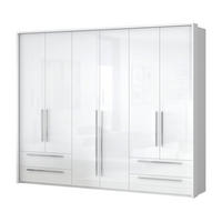 ORMAR SA KLASIČNIM VRATIMA bela, bela visoki sjaj  277/226/60 cm  - bela visoki sjaj/bela, Dizajnerski, pločasti materijal/plastika (277/226/60cm)